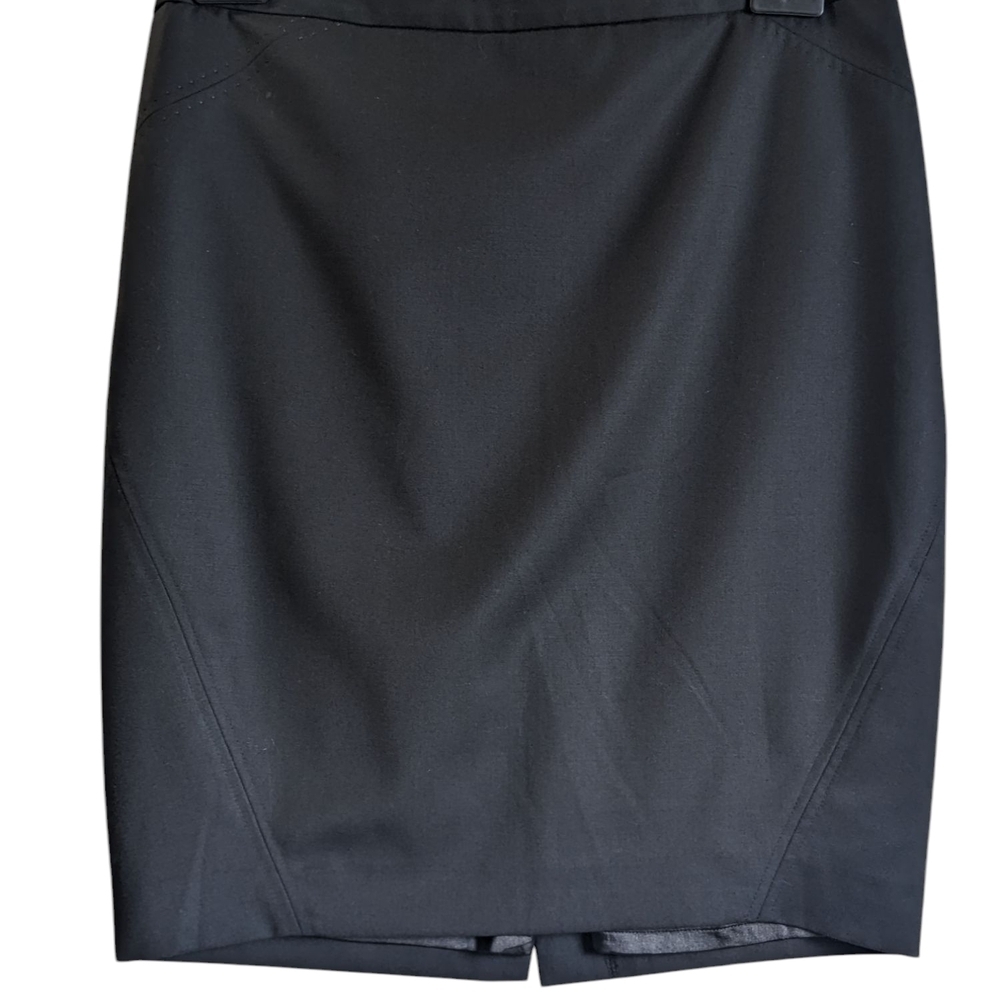 Elegant Ted Baker Wool Blend Black Women's Pencil Skirt US Size 10